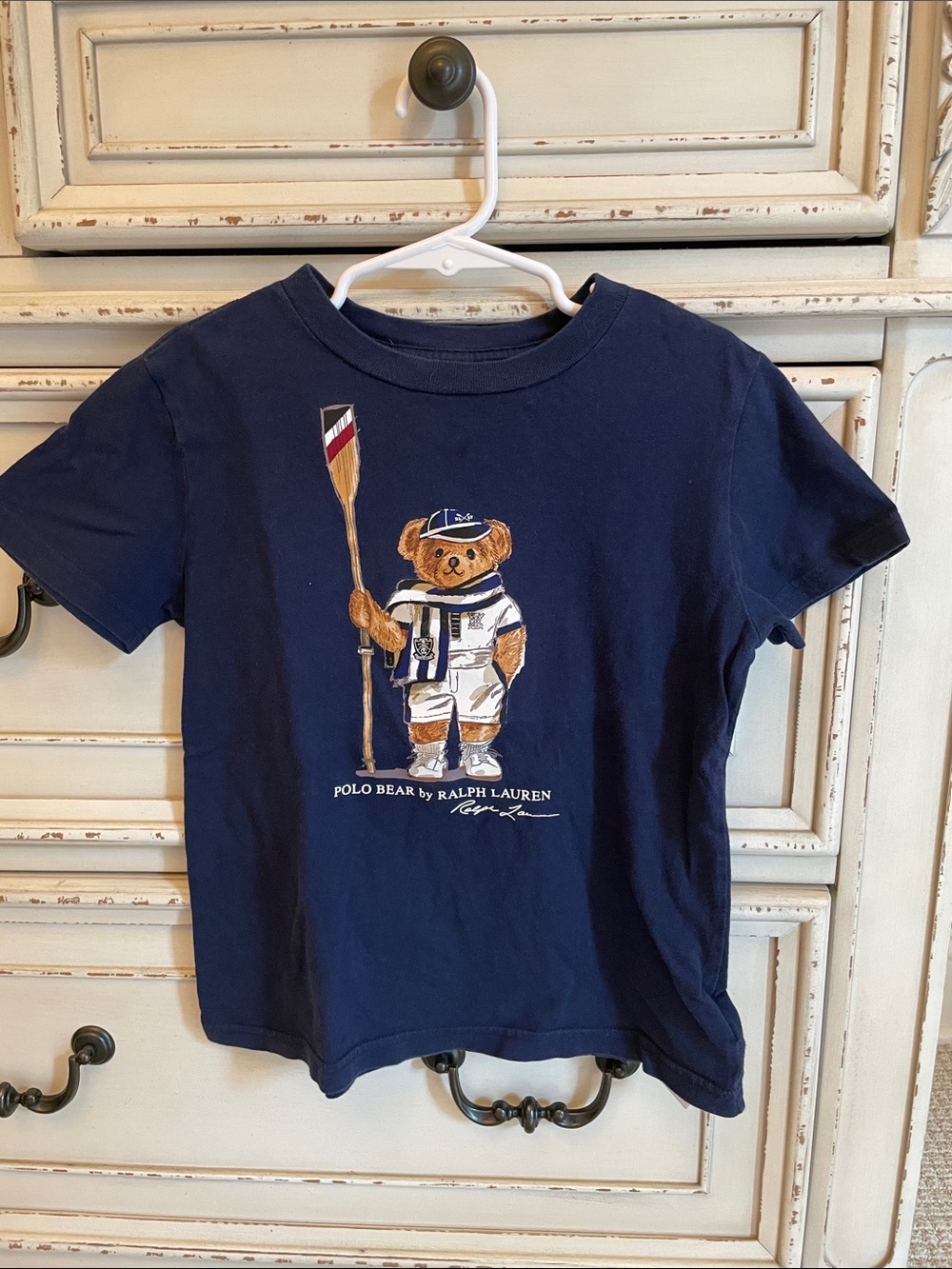 Ralph Lauren Navy Polo Bear Graphic Short Sleeve Tee